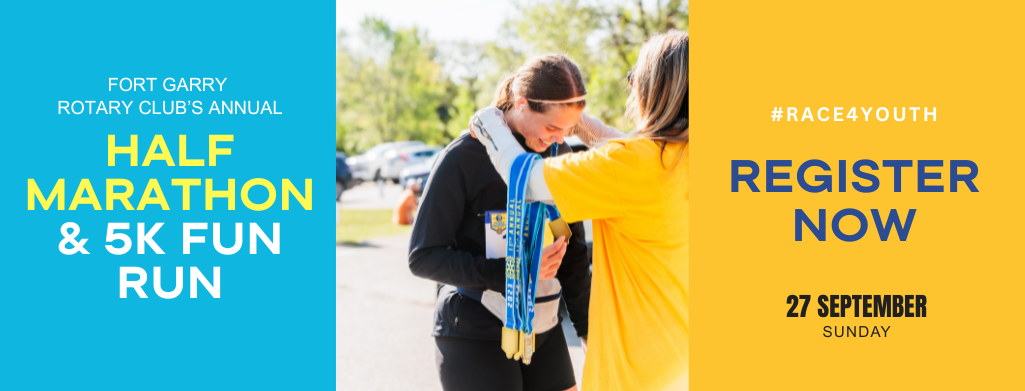 Fort Garry Rotary Club Half Marathon and 5K Banner Image